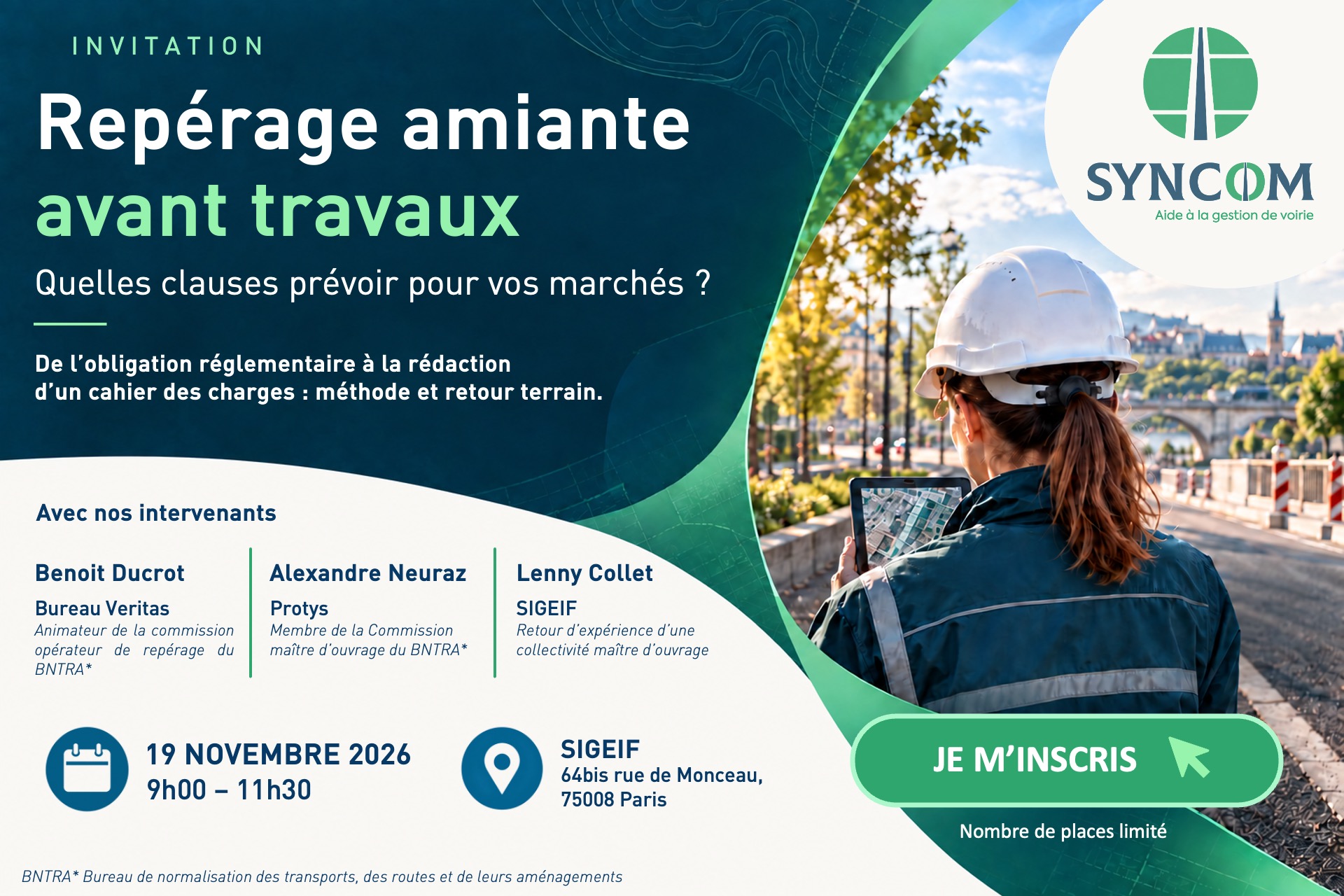 Invitation atelier Repérage amiante avant travaux - 19 novembre 2026